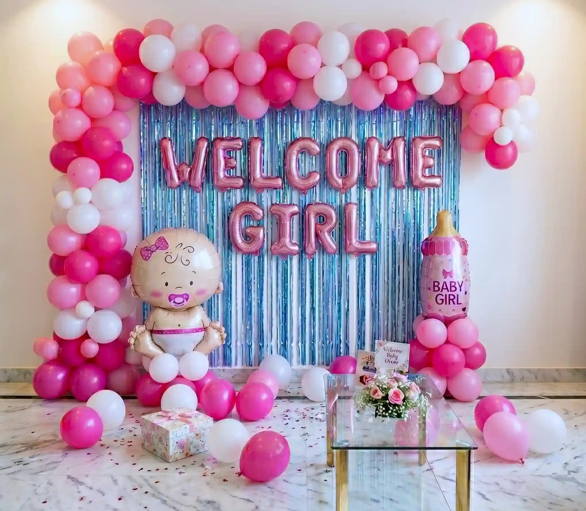 Balloon standees with Welcome by Abhishree Art and Events Mumbai